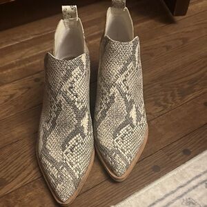 Dolce vita Snakeskin Patterned Ankle Boots